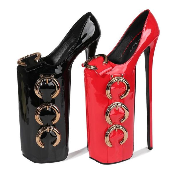 dress shoes sdtrft woman patent leather buckle gladiator pumps 30cm ultra thin heel nightclub steel pipe dance waterproof stilettos, Black
dress shoes sdtrft woman patent leather buckle gladiator pumps 30cm ultra thin heel nightclub steel pipe dance waterproof stilettos, Black