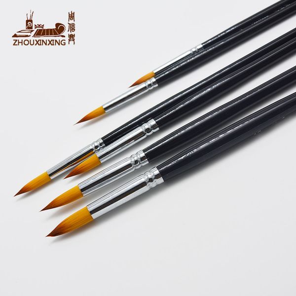 gradual change color round head nylon gouache brush black rods Hanging gold tail 6 pcs watercolor paint brushes set, Default color
gradual change color round head nylon gouache brush black rods Hanging gold tail 6 pcs watercolor paint brushes set, Default color