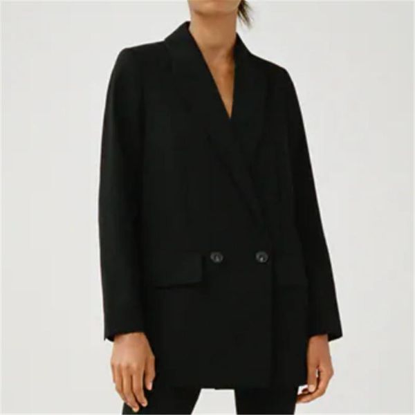 women's suits & blazers streetwear women causal solid black ladies notched collar coats elegant female chic pocket jackets, White;black
women's suits & blazers streetwear women causal solid black ladies notched collar coats elegant female chic pocket jackets, White;black