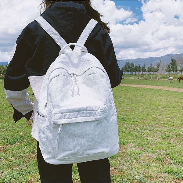 outdoor bags foreign trade texture pu washed leather backpack women 2021 autumn korean soft white
outdoor bags foreign trade texture pu washed leather backpack women 2021 autumn korean soft white