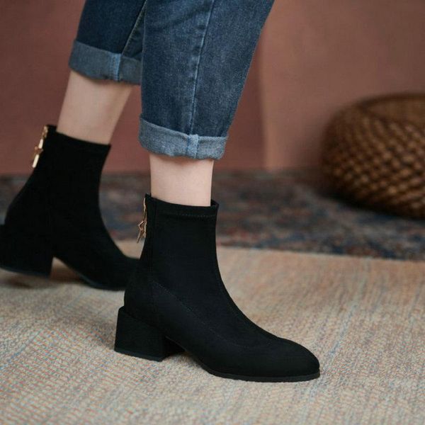 boots zawsthia 2021 winter autumn soft flock chunky middel heels women shoes zipper back chic lady ankle big size 33-43, Black
boots zawsthia 2021 winter autumn soft flock chunky middel heels women shoes zipper back chic lady ankle big size 33-43, Black