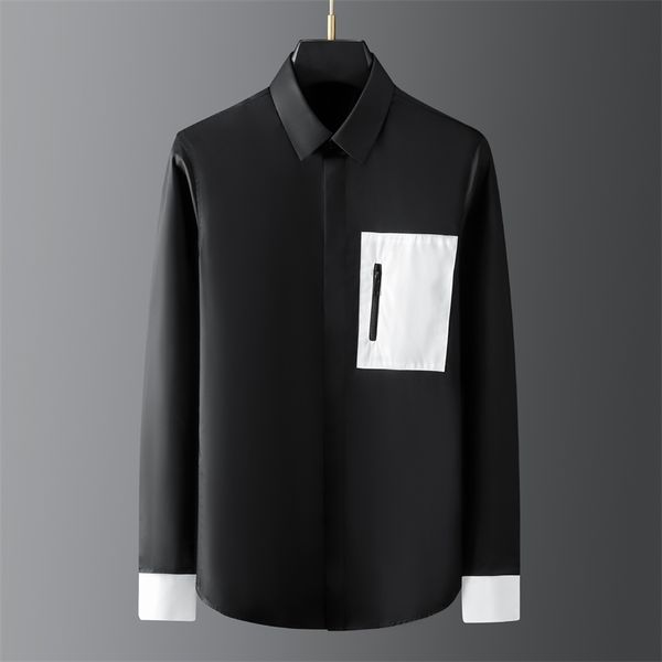 black white patchwork shirt men long sleeve streetwear casual shirts tuxedo banquet party dress shirts social chemise homme 210527, White;black
black white patchwork shirt men long sleeve streetwear casual shirts tuxedo banquet party dress shirts social chemise homme 210527, White;black