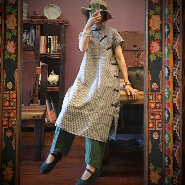 ethnic clothing traditional chinese women's cheongsam classical improved linen casual disc buckle the republic of china style fashion, Red
ethnic clothing traditional chinese women's cheongsam classical improved linen casual disc buckle the republic of china style fashion, Red