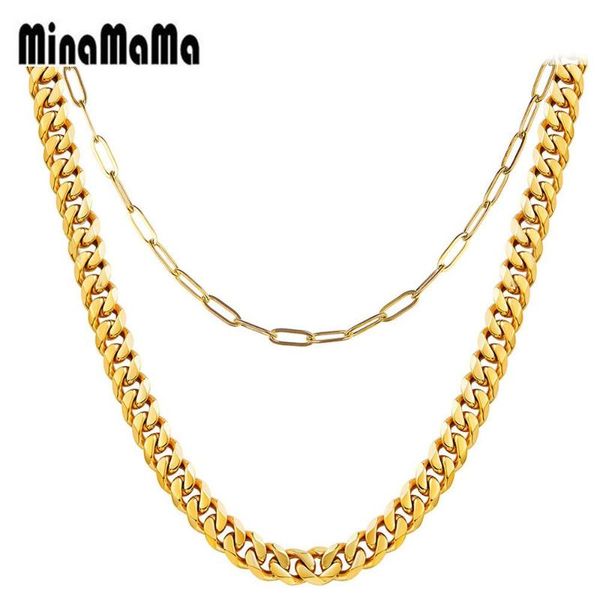 chains stainless steel hip hop link chain necklace for woman double layers curb cuban choker necklaces chunky jewelry, Silver
chains stainless steel hip hop link chain necklace for woman double layers curb cuban choker necklaces chunky jewelry, Silver