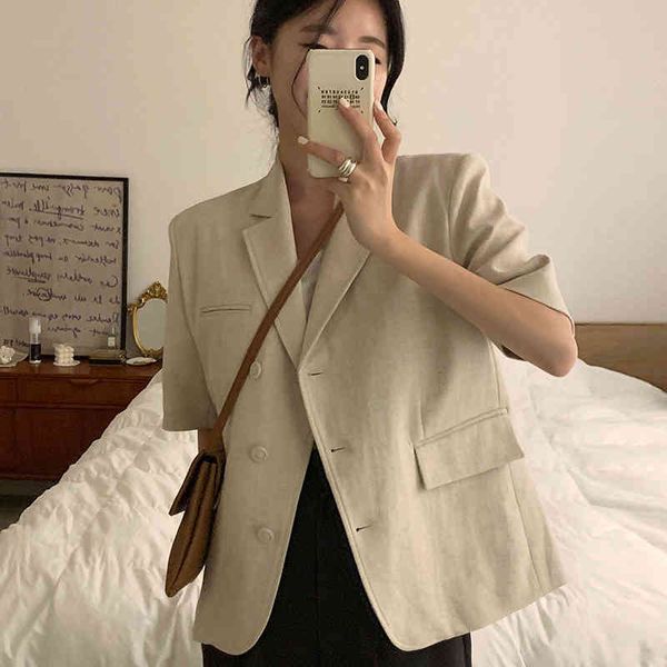 women's jackets women summer korean chic ladies temperament simple suit collar three button casual short-sleeved jacket dt2l, Black;brown
women's jackets women summer korean chic ladies temperament simple suit collar three button casual short-sleeved jacket dt2l, Black;brown