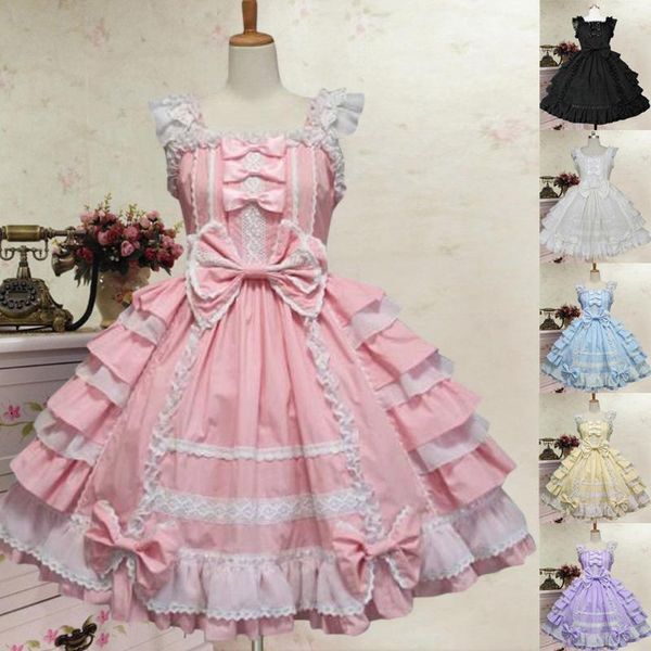 casual dresses vintage medieval robe cosplay costume fashion women halloween party dress gothic bow lace flounce sleeveless patchwork #3, Black;gray
casual dresses vintage medieval robe cosplay costume fashion women halloween party dress gothic bow lace flounce sleeveless patchwork #3, Black;gray