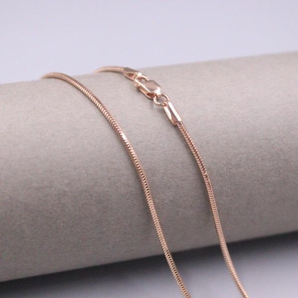 chains au750 real 18k rose gold chain neckalce for women female 1.0mm round snake choker necklace 18''l jewelry, Silver
chains au750 real 18k rose gold chain neckalce for women female 1.0mm round snake choker necklace 18''l jewelry, Silver