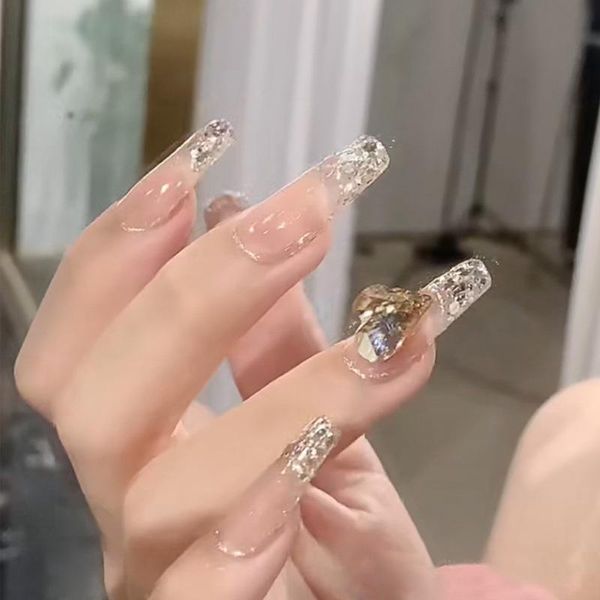 false nails 24pcs shiny love heart nail patch glue type removable long paragraph fashion manicure wearable ne, Red;gold
false nails 24pcs shiny love heart nail patch glue type removable long paragraph fashion manicure wearable ne, Red;gold