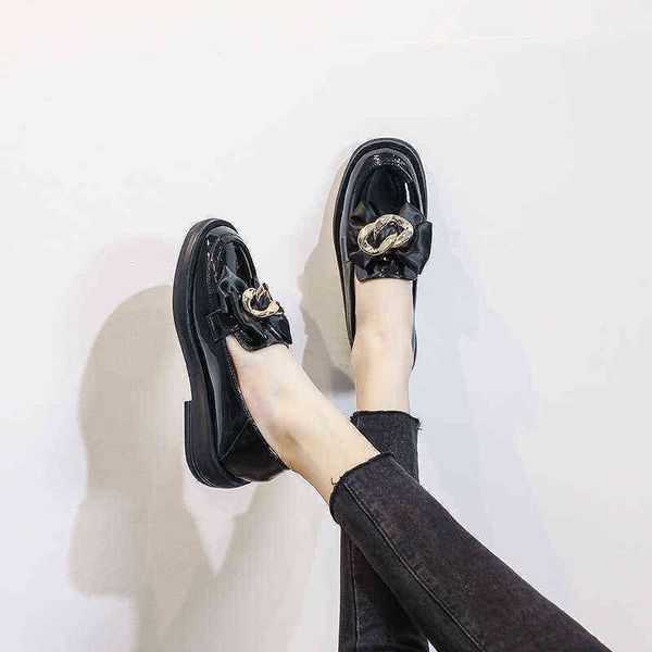 dress shoes women designer british small leather shoes college style flat sandals sweet metal bow platform loafers 220310, Black
dress shoes women designer british small leather shoes college style flat sandals sweet metal bow platform loafers 220310, Black