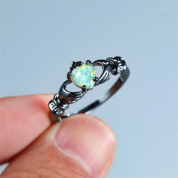 wedding rings dainty fashion claddagh heart ring cute female white opal stone vintage black gold for women engagement gifts1, Slivery;golden
wedding rings dainty fashion claddagh heart ring cute female white opal stone vintage black gold for women engagement gifts1, Slivery;golden