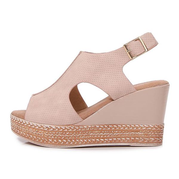fashion sandals women 2021 casual solid high heels height 8cm wedges peep tooe platform shoes size36-41 ladies, Black
fashion sandals women 2021 casual solid high heels height 8cm wedges peep tooe platform shoes size36-41 ladies, Black
