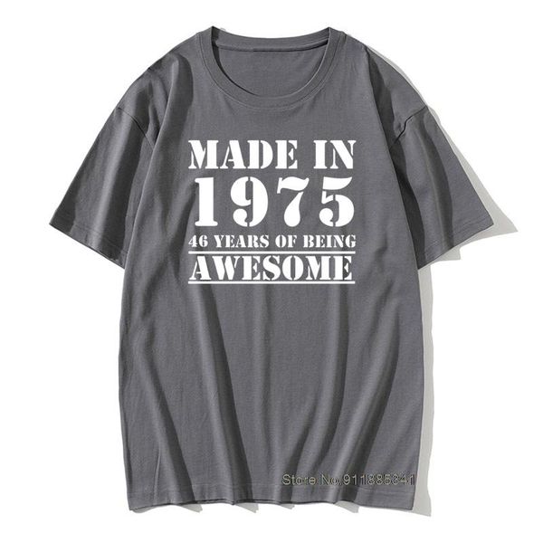 men's t-shirts in 1975 t-shirt birthday present oversized graphic unique cotton short sleeve novelty o-neck man, White;black
men's t-shirts in 1975 t-shirt birthday present oversized graphic unique cotton short sleeve novelty o-neck man, White;black
