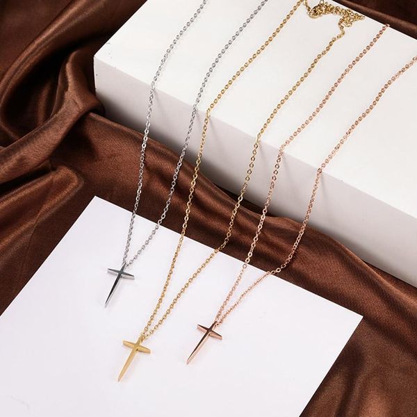 chains cross necklace for women 2021 couple pendants stainless steel jewelry on the neck choker chain ser fashion, Silver
chains cross necklace for women 2021 couple pendants stainless steel jewelry on the neck choker chain ser fashion, Silver