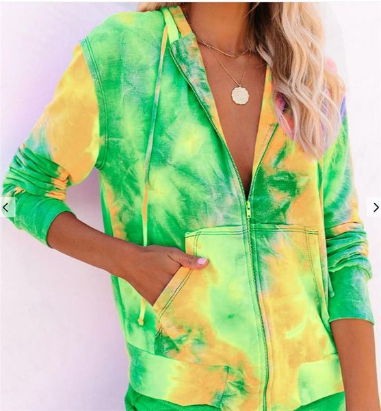 womens tie-dye colors zipper hoodies outerwear fashion trend casual long sleeve coats clothes designer spring female lapel neck outerwears, Black;brown
womens tie-dye colors zipper hoodies outerwear fashion trend casual long sleeve coats clothes designer spring female lapel neck outerwears, Black;brown