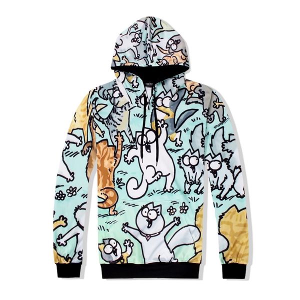 men's long sleeve new baseball suit simon's cat sports couple pullover hoodie fashion, Black
men's long sleeve new baseball suit simon's cat sports couple pullover hoodie fashion, Black
