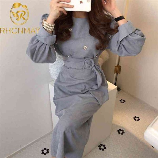 autumn floral beading corduroy long dress women lantern sleeve o-neck sashes korean fashion ladies pencil vestidos 210506, Black;gray
autumn floral beading corduroy long dress women lantern sleeve o-neck sashes korean fashion ladies pencil vestidos 210506, Black;gray