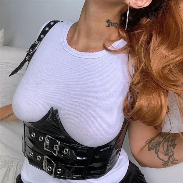 women waist corset for bodybuilding black tight vest with decorative chain belts, Black;brown
women waist corset for bodybuilding black tight vest with decorative chain belts, Black;brown
