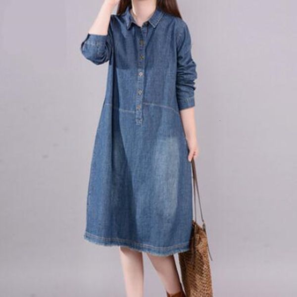 casual drs autumn 2021 korean large women's mid casual wear white intellectual long sleeve denim drs, Black;gray
casual drs autumn 2021 korean large women's mid casual wear white intellectual long sleeve denim drs, Black;gray
