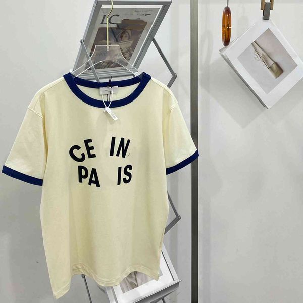 luxury design 21ss ce * letter printing color matching cotton plain round neck casual knitting short sleeve t-shirt for women, White
luxury design 21ss ce * letter printing color matching cotton plain round neck casual knitting short sleeve t-shirt for women, White