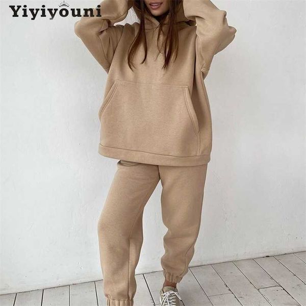 yiyiyouni thickened fleece hooded sweatshirt and pants two pieces set women autumn winter casual solid sweatpants female outfits 211126, White
yiyiyouni thickened fleece hooded sweatshirt and pants two pieces set women autumn winter casual solid sweatpants female outfits 211126, White
