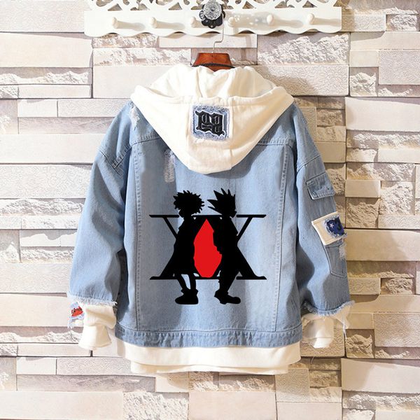 theme costume anime hunter x costume jean jacket gon'ss cosplay denim fall spring with hood outwear d019, Black;red
theme costume anime hunter x costume jean jacket gon'ss cosplay denim fall spring with hood outwear d019, Black;red