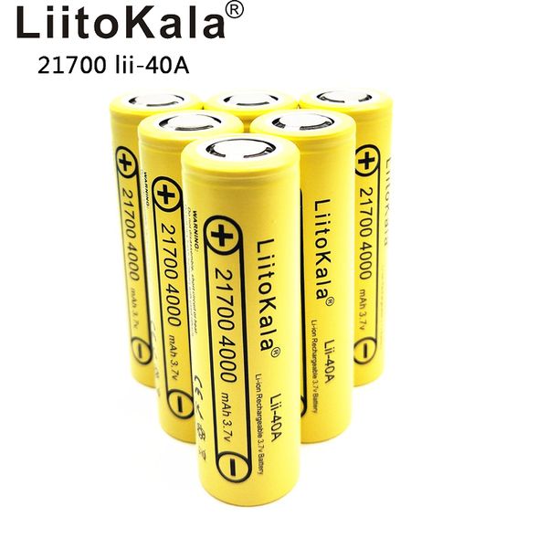 6pcs liitokala lii-40a 21700 4000mah rechargeable li-ion battery 3.7 v 15a power 5c discharge cell
6pcs liitokala lii-40a 21700 4000mah rechargeable li-ion battery 3.7 v 15a power 5c discharge cell