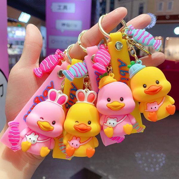 keyring keychain new cartoon net red duck doll key chain car pendant cute duckling ring machine, Silver
keyring keychain new cartoon net red duck doll key chain car pendant cute duckling ring machine, Silver