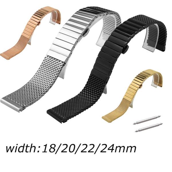 watch bands stainless steel band single link strap 18mm 20mm 22mm 24mm butterfly buckle replacement meshed wristband w pins, Black;brown
watch bands stainless steel band single link strap 18mm 20mm 22mm 24mm butterfly buckle replacement meshed wristband w pins, Black;brown