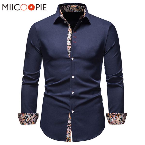 paisley floral print men shirt long sleeve business casual solid social dress shirts new luxury mens wedding party chemise, White;black
paisley floral print men shirt long sleeve business casual solid social dress shirts new luxury mens wedding party chemise, White;black