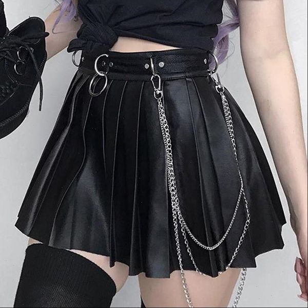 womens skirts grunge punk summer gothic for women streetwear zippper rivet pleated metal ring skirt pu hollow out casual, Black
womens skirts grunge punk summer gothic for women streetwear zippper rivet pleated metal ring skirt pu hollow out casual, Black