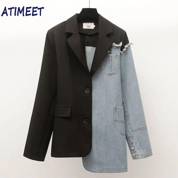 spring fashion business patchwork denim suits women work office ladies long sleeve casual blazer women's & blazers, White;black
spring fashion business patchwork denim suits women work office ladies long sleeve casual blazer women's & blazers, White;black
