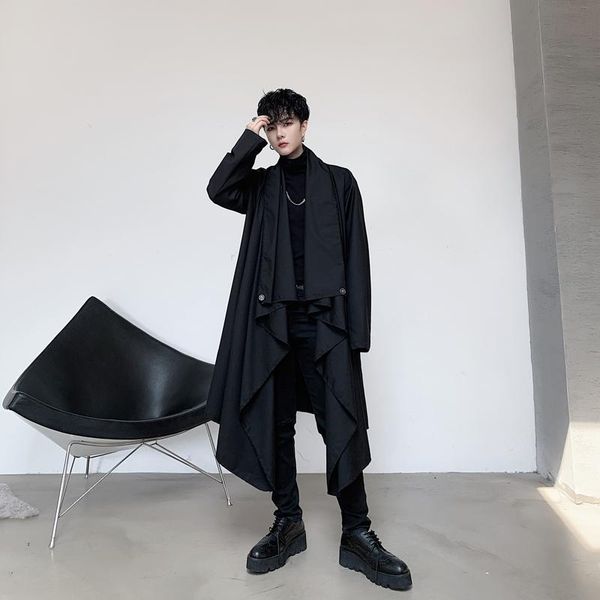 men's trench coats autumn dark department personality collar design medium-length loose windbreaker hairdresser youth jacket fashion, Tan;black
men's trench coats autumn dark department personality collar design medium-length loose windbreaker hairdresser youth jacket fashion, Tan;black