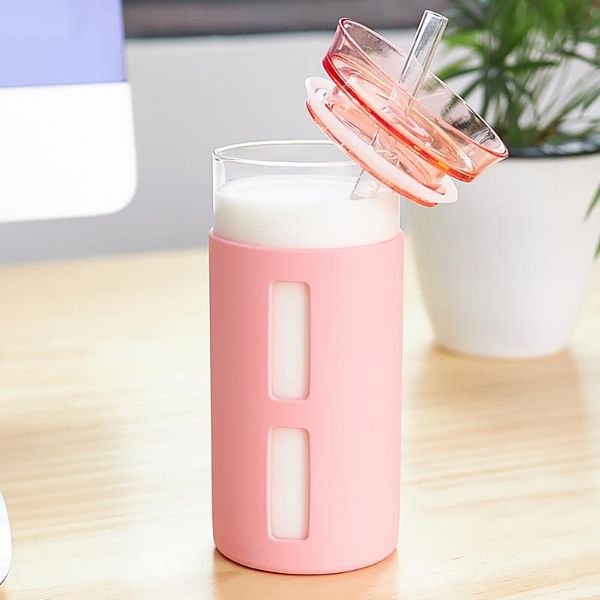outdoor water bottle with silicone protective sleeve sports bottles drinking glass jar lid for hiking camping travel
outdoor water bottle with silicone protective sleeve sports bottles drinking glass jar lid for hiking camping travel