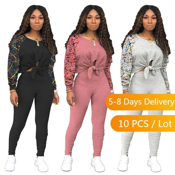 women's two piece pants wholesale items splash-ink print casual tracksuit women fall long sleeve crop and leggings set sporty skinny by, White
women's two piece pants wholesale items splash-ink print casual tracksuit women fall long sleeve crop and leggings set sporty skinny by, White
