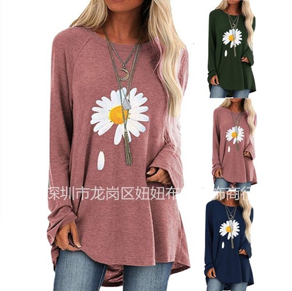 tees women's t-shirt fall 2021 large crew neck print loose sleeve pullover t-shirt medium long, White
tees women's t-shirt fall 2021 large crew neck print loose sleeve pullover t-shirt medium long, White