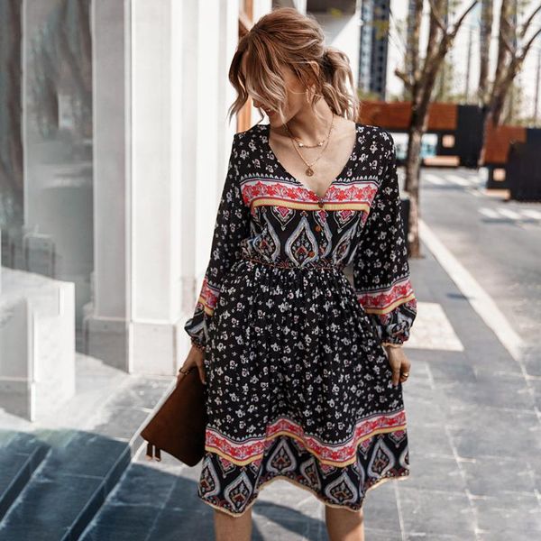 casual dresses black bohemian women dress autumn vintage print v neck loose robe long-sleeved printed boho vestidos, Black;gray
casual dresses black bohemian women dress autumn vintage print v neck loose robe long-sleeved printed boho vestidos, Black;gray