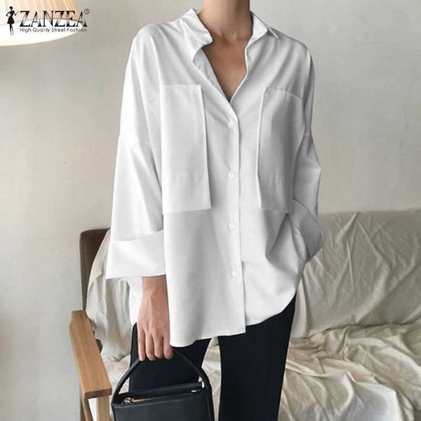 women's blouses & shirts blouses vintage blouse autumn casual solid pockets female stand collar office ladies shirt plus siz 2t48, White
women's blouses & shirts blouses vintage blouse autumn casual solid pockets female stand collar office ladies shirt plus siz 2t48, White