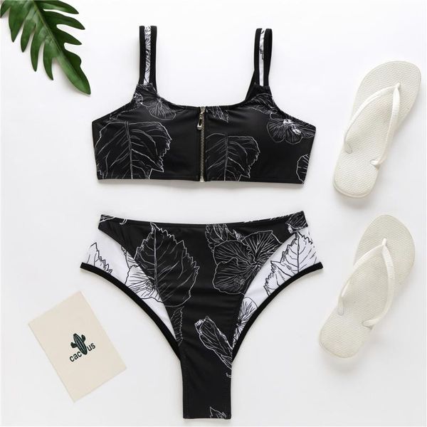 bikinis set zipper front push up bikini female summer beach swimsuit swimwear women splicing high waist bathing suit
bikinis set zipper front push up bikini female summer beach swimsuit swimwear women splicing high waist bathing suit
