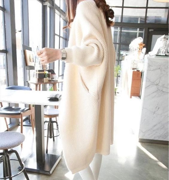 long cardigan women autumn winter sweaters batwing sleeve knitwear knitted female loose, White;black
long cardigan women autumn winter sweaters batwing sleeve knitwear knitted female loose, White;black