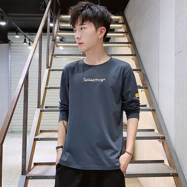 new spring autumn 2021 long sleeve t-shirt and korean trend base coat men's wear, White;black
new spring autumn 2021 long sleeve t-shirt and korean trend base coat men's wear, White;black