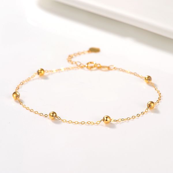 zhixi 18k anklet for women's fine jewelry real au750 solid round ball sliding pure gold adjustable chain luxury gift b511, Red;blue
zhixi 18k anklet for women's fine jewelry real au750 solid round ball sliding pure gold adjustable chain luxury gift b511, Red;blue