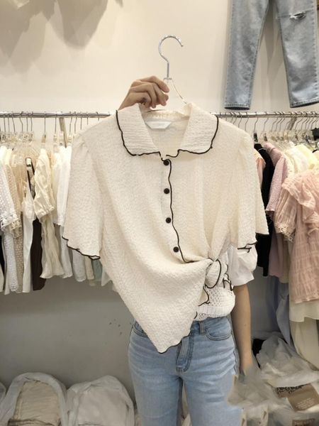 women's blouses & shirts 2021 summer korean version of the pocket lapel button solid color loose and versatile short-sleeved shirt wome, White
women's blouses & shirts 2021 summer korean version of the pocket lapel button solid color loose and versatile short-sleeved shirt wome, White