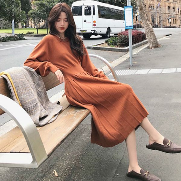 women warm sweater dress autumn winter elastic stretch long sleeve elegant a-line knitting female knit es 210514, Black;gray
women warm sweater dress autumn winter elastic stretch long sleeve elegant a-line knitting female knit es 210514, Black;gray