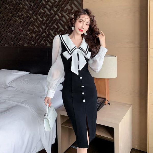 casual dresses 2021 autumn winter contrast ol office work dress for women woman black singer button lantern sleeve midi, Black;gray
casual dresses 2021 autumn winter contrast ol office work dress for women woman black singer button lantern sleeve midi, Black;gray