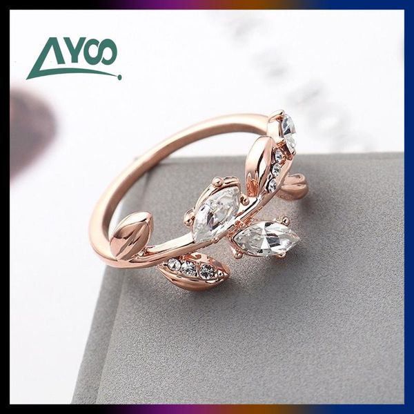 wedding rings swa fashion charming temperament simple shiny crystal plant leaf charm women's ring girlfriend gift, Slivery;golden
wedding rings swa fashion charming temperament simple shiny crystal plant leaf charm women's ring girlfriend gift, Slivery;golden