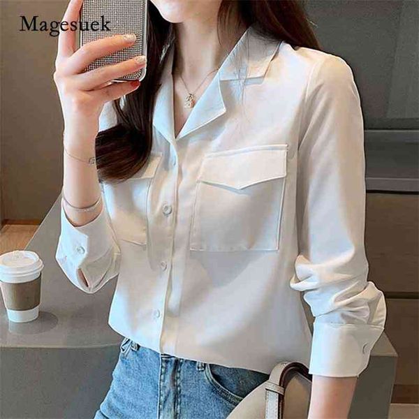 autumn korean suit collar long sleeve chiffon women's blouse solid white shirt button cardigan blusas mujer 10696 210518
autumn korean suit collar long sleeve chiffon women's blouse solid white shirt button cardigan blusas mujer 10696 210518