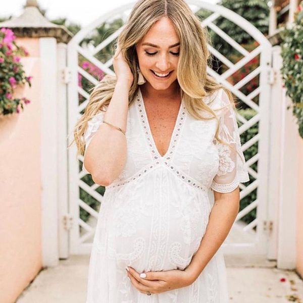 maternity dresses women dress lace pography props gown shoot baby shower pregnancy short sleeve v neck flower floral, White
maternity dresses women dress lace pography props gown shoot baby shower pregnancy short sleeve v neck flower floral, White