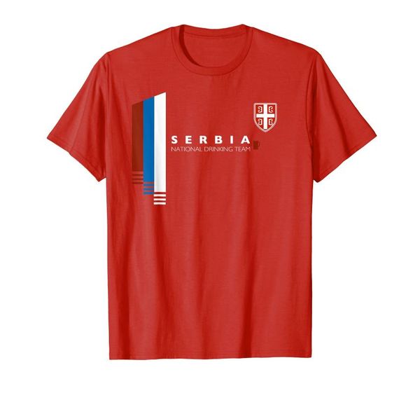 men's t-shirts serbia national drinking team | serbian pride t-shirt, White;black