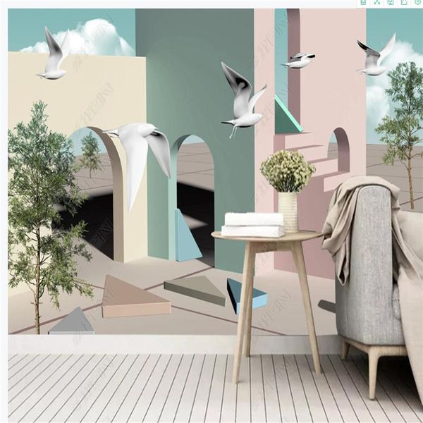 modern wallpaper geometric creative three-dimensional space embossed 3d tv background wall
modern wallpaper geometric creative three-dimensional space embossed 3d tv background wall