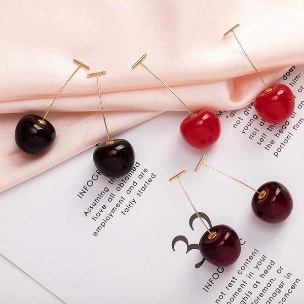 dangle & chandelier cute simulation red cherry earrings sweet resin gold colorfor women girl student fruit 1pair earring gift, Silver
dangle & chandelier cute simulation red cherry earrings sweet resin gold colorfor women girl student fruit 1pair earring gift, Silver